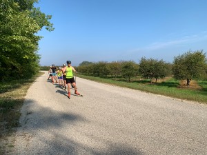 UWGB Skiers rollerskiing this fall