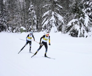 Goble and Banerud racing on Saturday