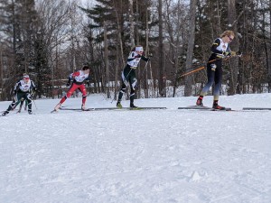 MTU's Amanda Kautzer leading NMU's Malin Börjesjö 