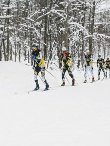 NMU skiers classic skiing some intervals this winter