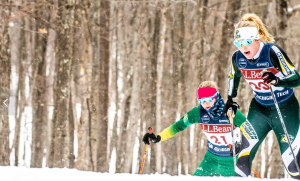 Freshman Molly Miller charges to the top junior position in the sprints (photo by Chris  Schmidt)